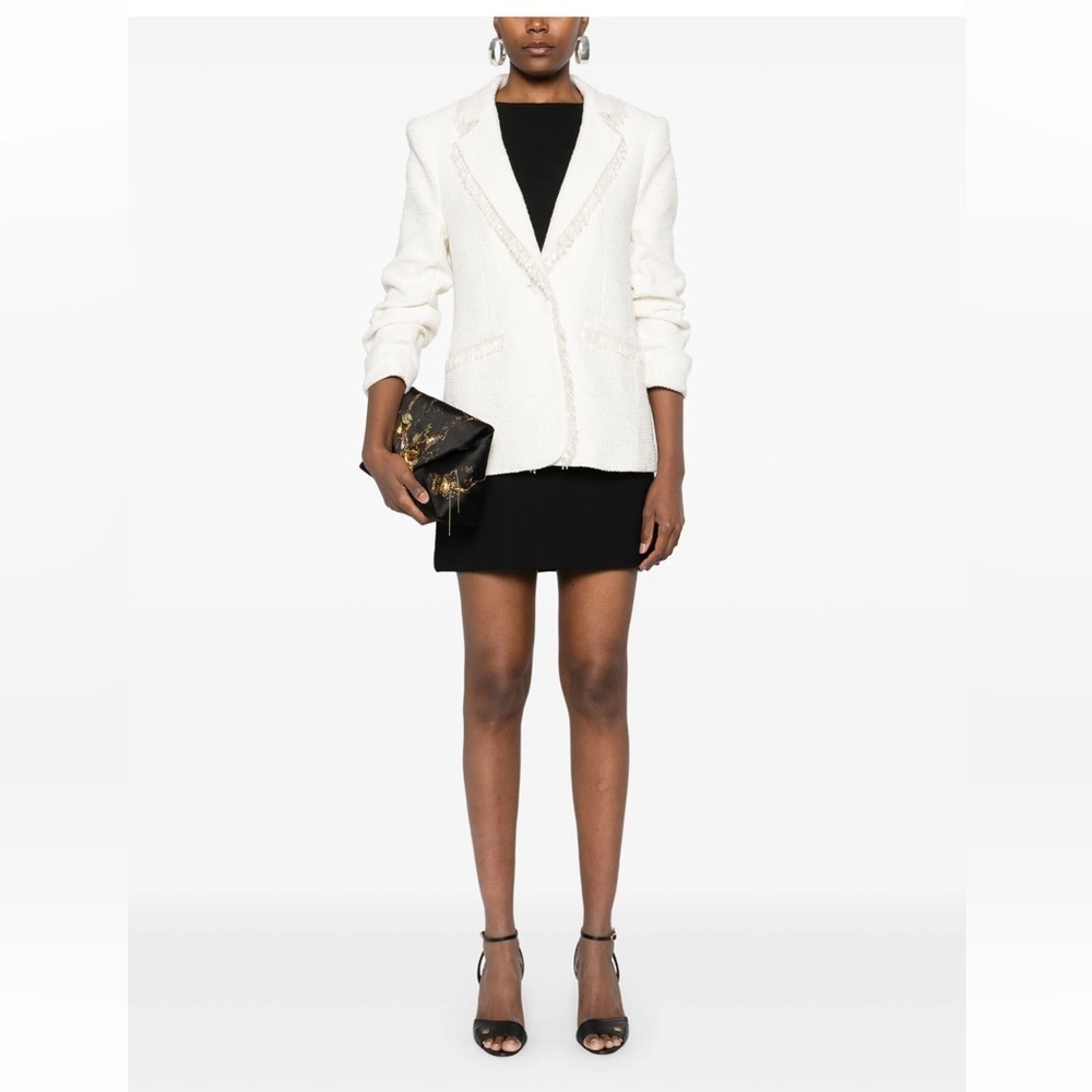 Cinq A Sept Beaded White  Kimmie blazer Size 8